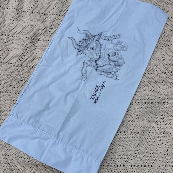Vintage Springmaid Single Pillowcase Wondercal king Taurus Zodiac Celestial - Picture 1 of 5